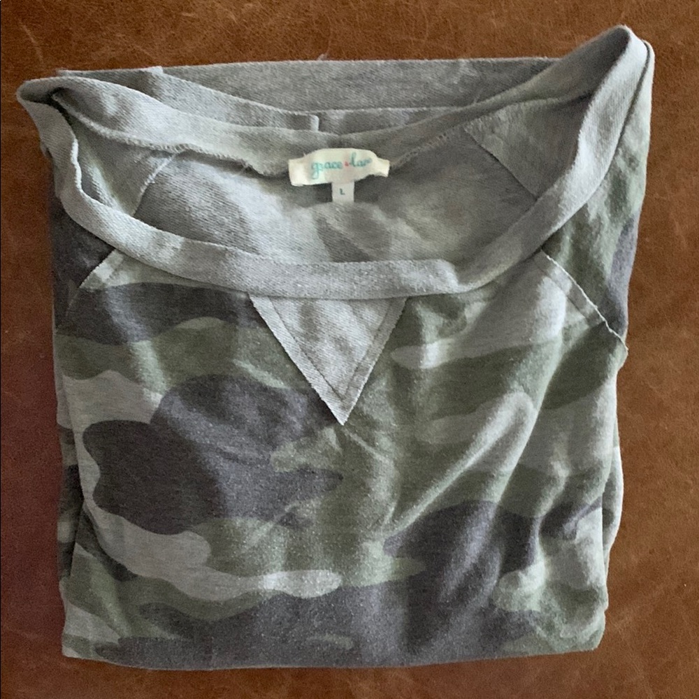 Grace & Lace Camouflage Sweatshirt